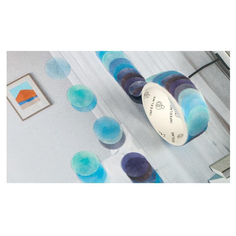 【小薰選品】Infeel.me 台灣現貨 水果硬糖 紙膠帶 彩色圓點 標記貼紙 水彩暈染 裝飾貼紙 手帳貼紙 手作貼紙-細節圖8