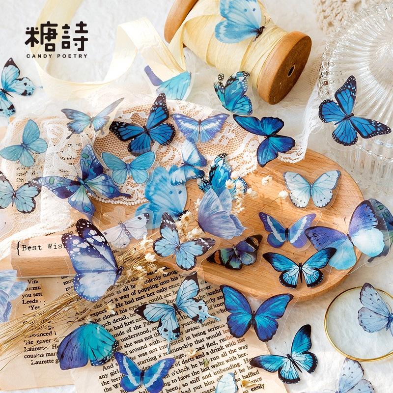 【小薰選品】台灣現貨 糖詩 蝴蝶自然叢書系列 貼紙 手帳貼紙 素材貼紙 植物貼紙 裝飾貼紙 簡約貼紙 插畫貼紙 裝飾貼紙-細節圖3