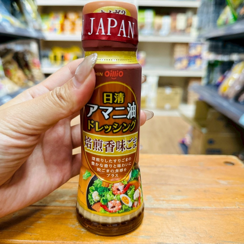 日本 NISSIN 日清 OilliO 零膽固醇 沙拉醬 零膽固醇 低脂 芝麻鹽味 和風甘口 胡麻醬-規格圖1