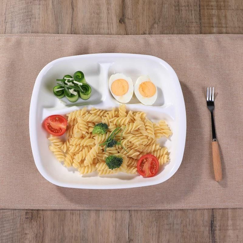 日本製 NAKAYA 可微波 深型塑膠盤 分隔餐盤 三格餐盤 兒童餐盤 健康餐盤 分裝盤 餐盤 分格餐盤-細節圖2