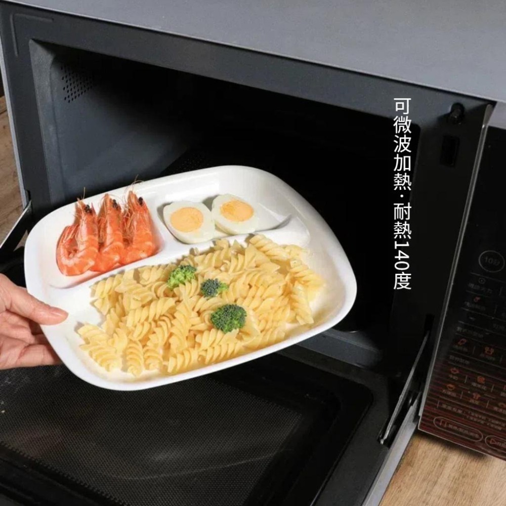 日本製 NAKAYA 可微波 深型塑膠盤 分隔餐盤 三格餐盤 兒童餐盤 健康餐盤 分裝盤 餐盤 分格餐盤-細節圖3