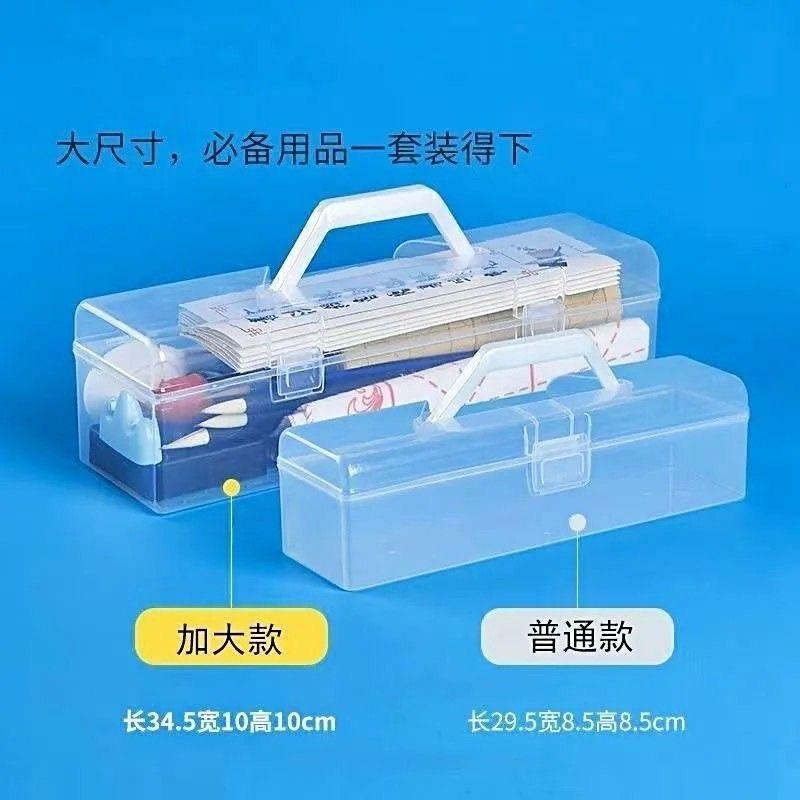 台灣 文房四寶 書法 套裝組 毛筆 宣紙 毛氈 毛邊紙 毛筆 正姿毛筆 水寫布 臨摹字帖 墨汁 收納盒組-細節圖3