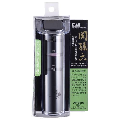 日本製 日本 KAI 貝印 磨刀器 磨刀石 陶瓷磨刀 鑽石金剛石磨刀 日本 磨刀器-細節圖2