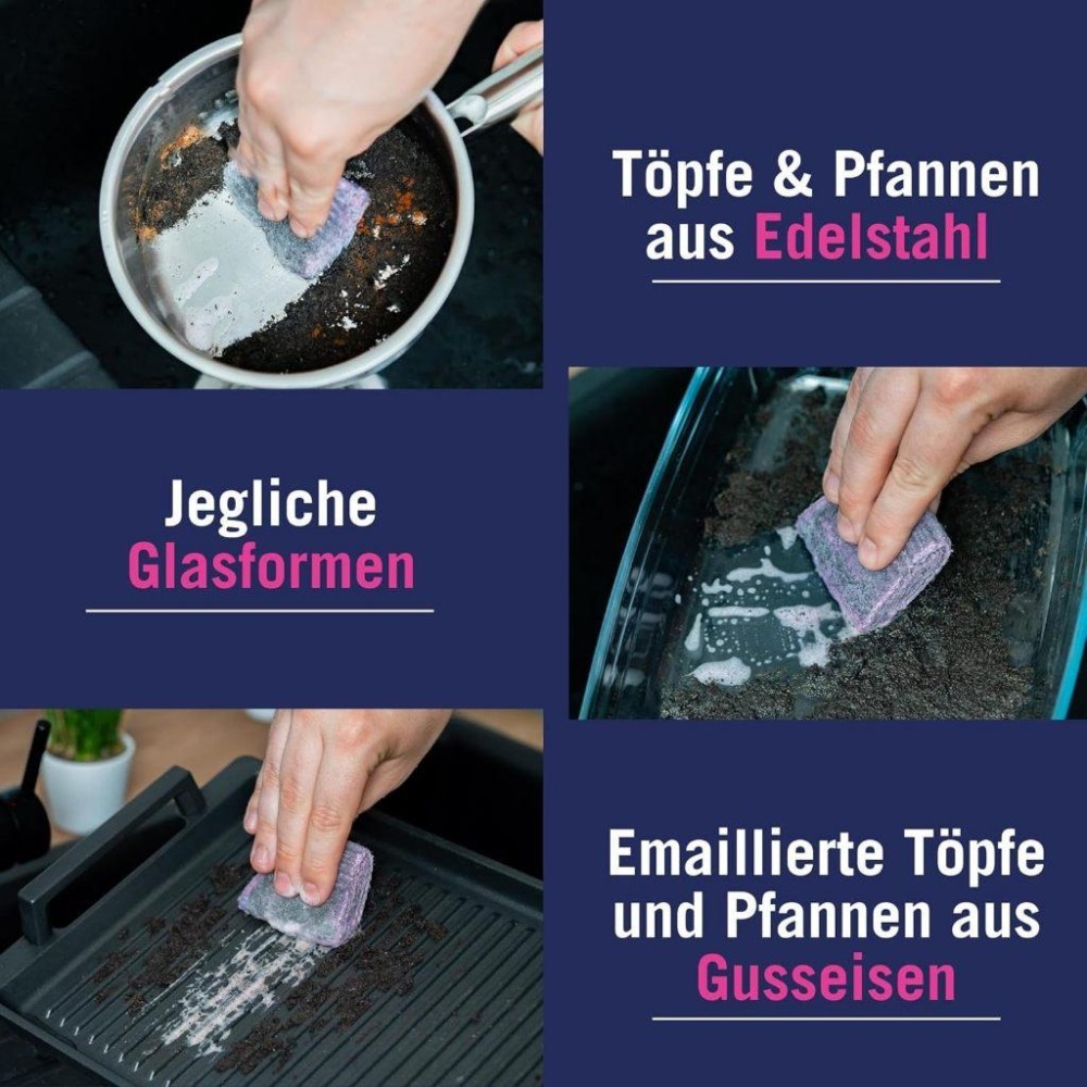 德國 Abrazo 洗碗 清潔 鋼絲皂 鋼絲絨 鋼絲球 洗碗海綿 強力迷你潔淨球 洗碗皂 16入-細節圖3