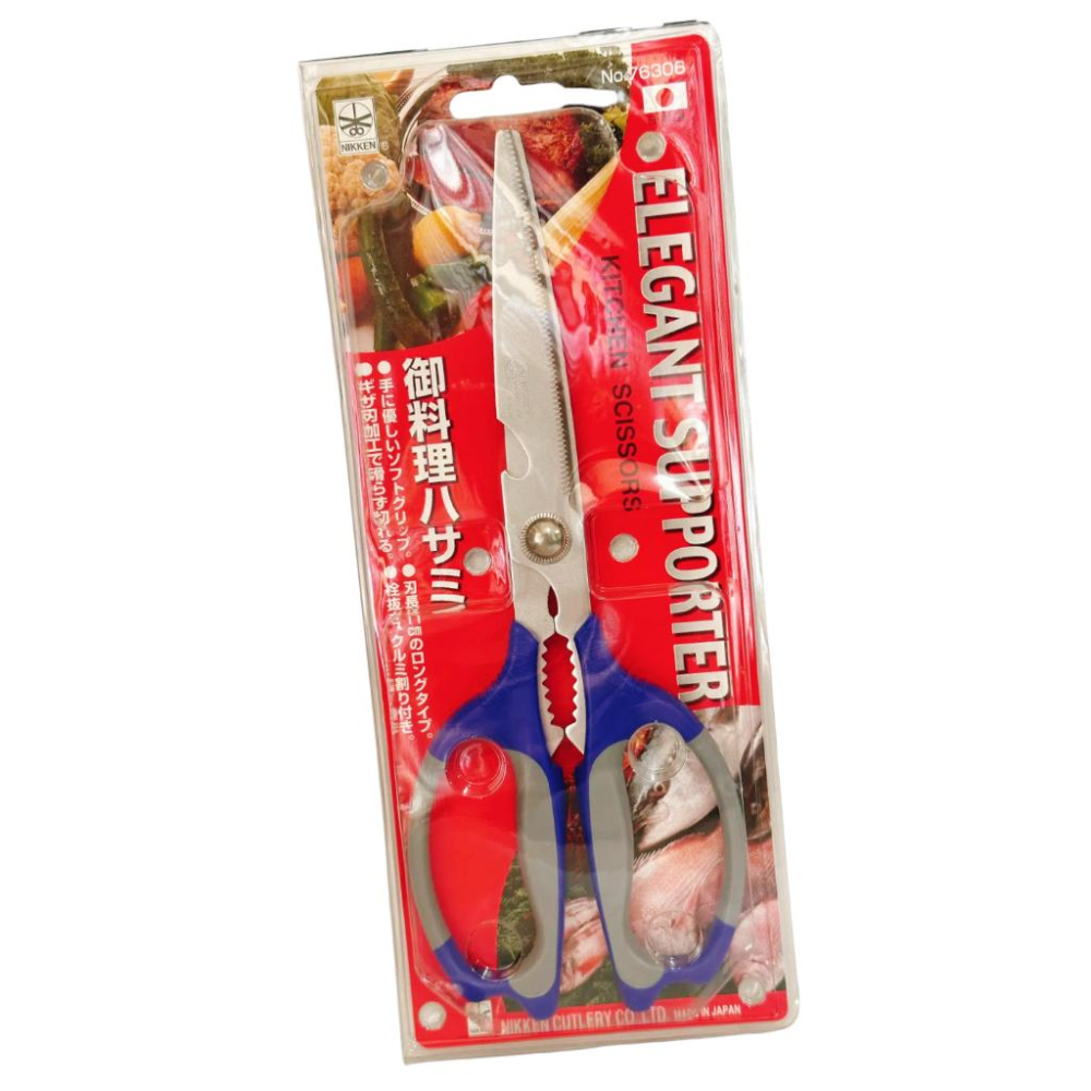日本製 NIKKEN 蜻蜓牌 日本 多功能廚房料理抗菌不銹鋼剪刀 25cm-細節圖2