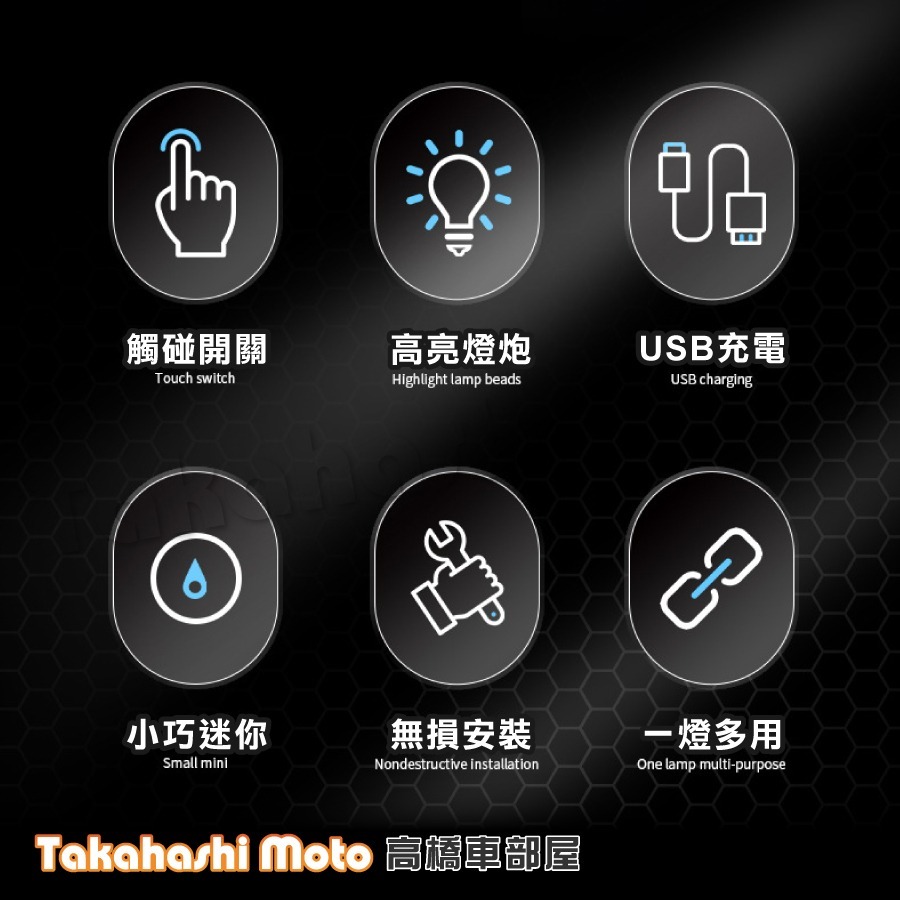 【USB供電】 汽車氣氛燈 車廂置物燈 車廂感應燈 機車車廂燈 機車置物箱燈 車內氣氛燈 手套箱燈 置物燈 氛圍燈-細節圖3