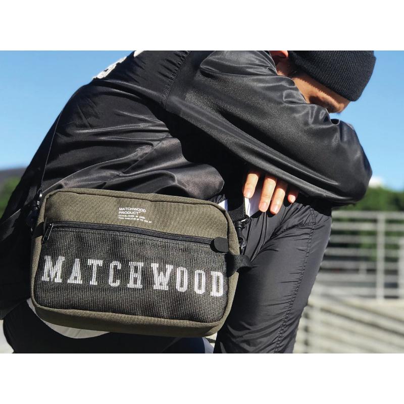 【Matchwood】 Summit 斜背小包 黑X紅綠織帶款 經典條紋配色 大LOGO款 台灣現貨-細節圖8