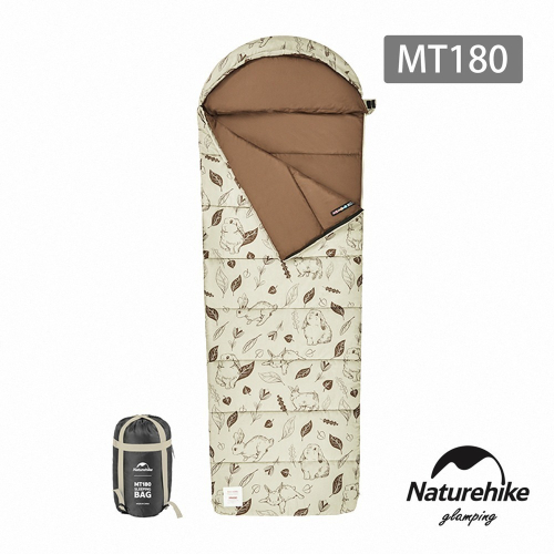 【Naturehike】萌泥兔可機洗帶帽信封睡袋 MT180/MT300 SD015｜台灣總代理公司貨