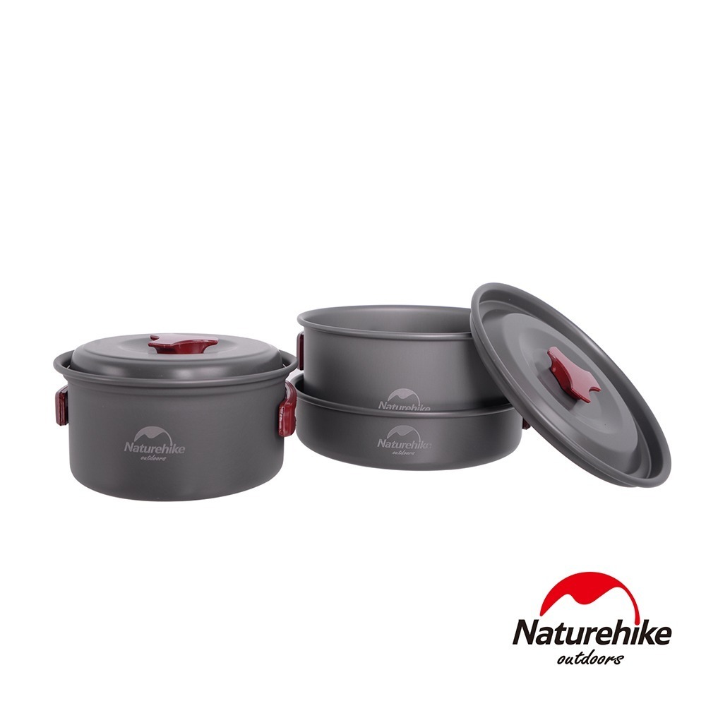 【Naturehike】鋁合金便攜炊具套鍋餐具9件組 戶外野營 2-3人 ｜台灣總代理公司貨-細節圖2