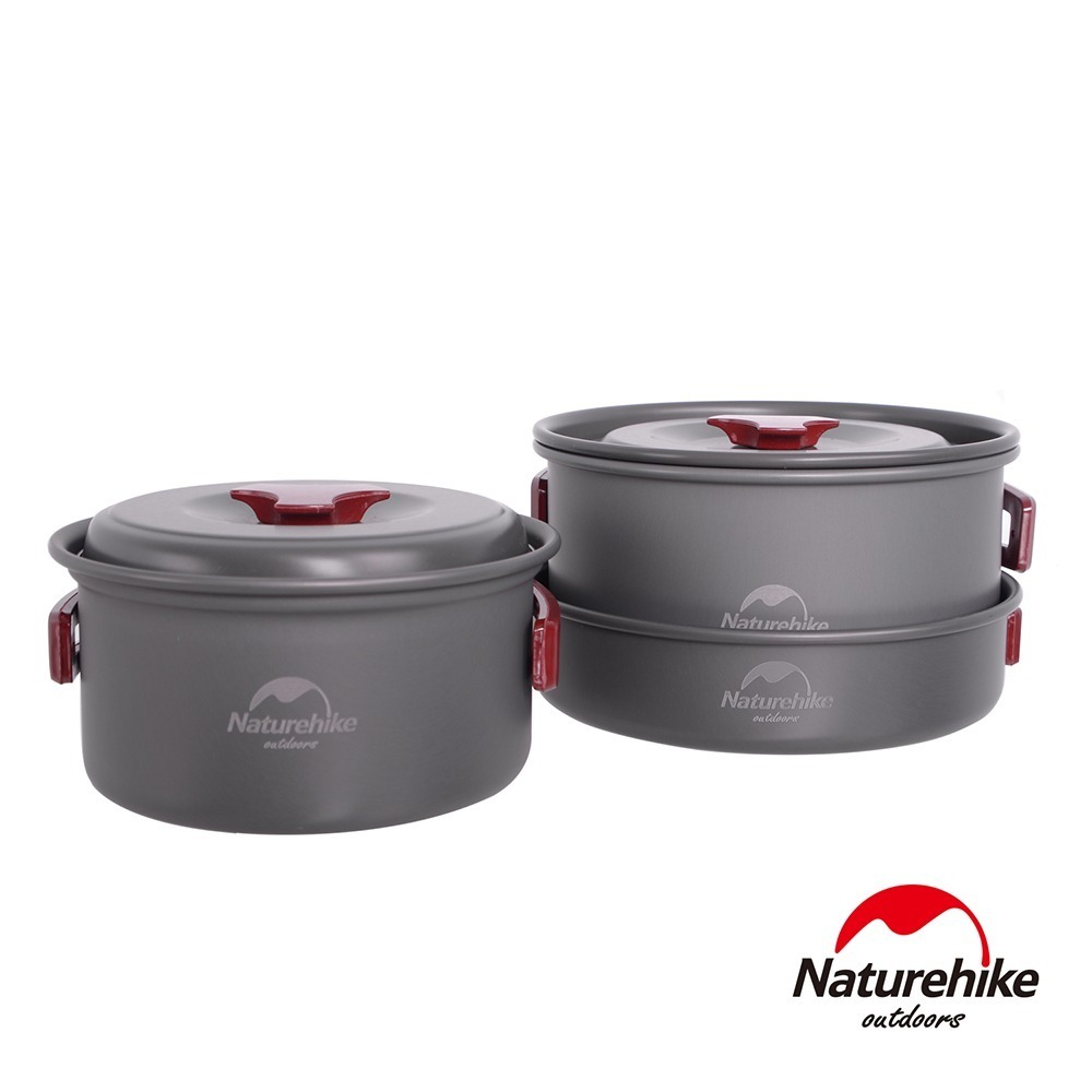 【Naturehike】鋁合金便攜炊具套鍋餐具9件組 戶外野營 2-3人 ｜台灣總代理公司貨-細節圖4