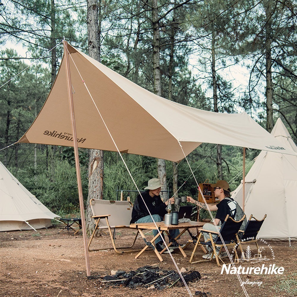 【Naturehike】戶外專業 2.4米四節加厚鋁合金天幕營柱 撐桿 木紋色 ｜台灣總代理公司貨-細節圖2