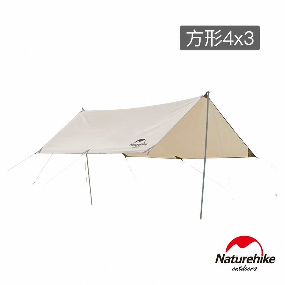 【Naturehike】硬山150D防水遮陽天幕 附帳桿 方形 六邊形 TM006 ｜台灣總代理公司貨-細節圖2