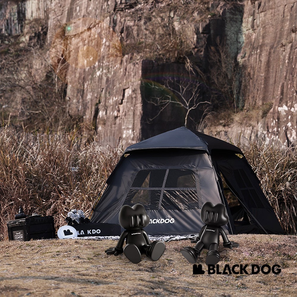 【Blackdog】全遮光黑膠 雙門四窗自動帳篷2-3人 ZP005｜台灣總代理公司貨-細節圖2