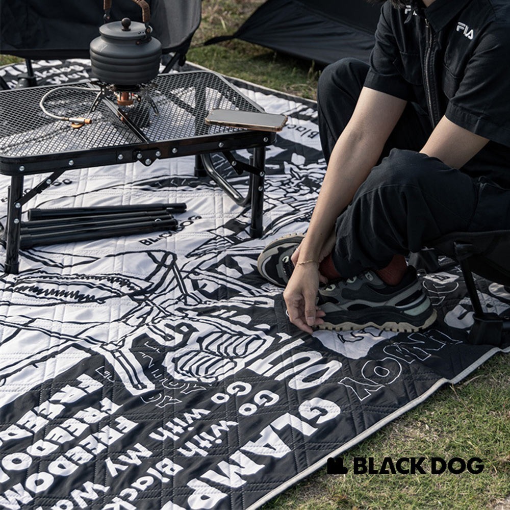 【Blackdog】 防潑水加厚野餐墊 200x200cm 風格露營 CD002-細節圖2