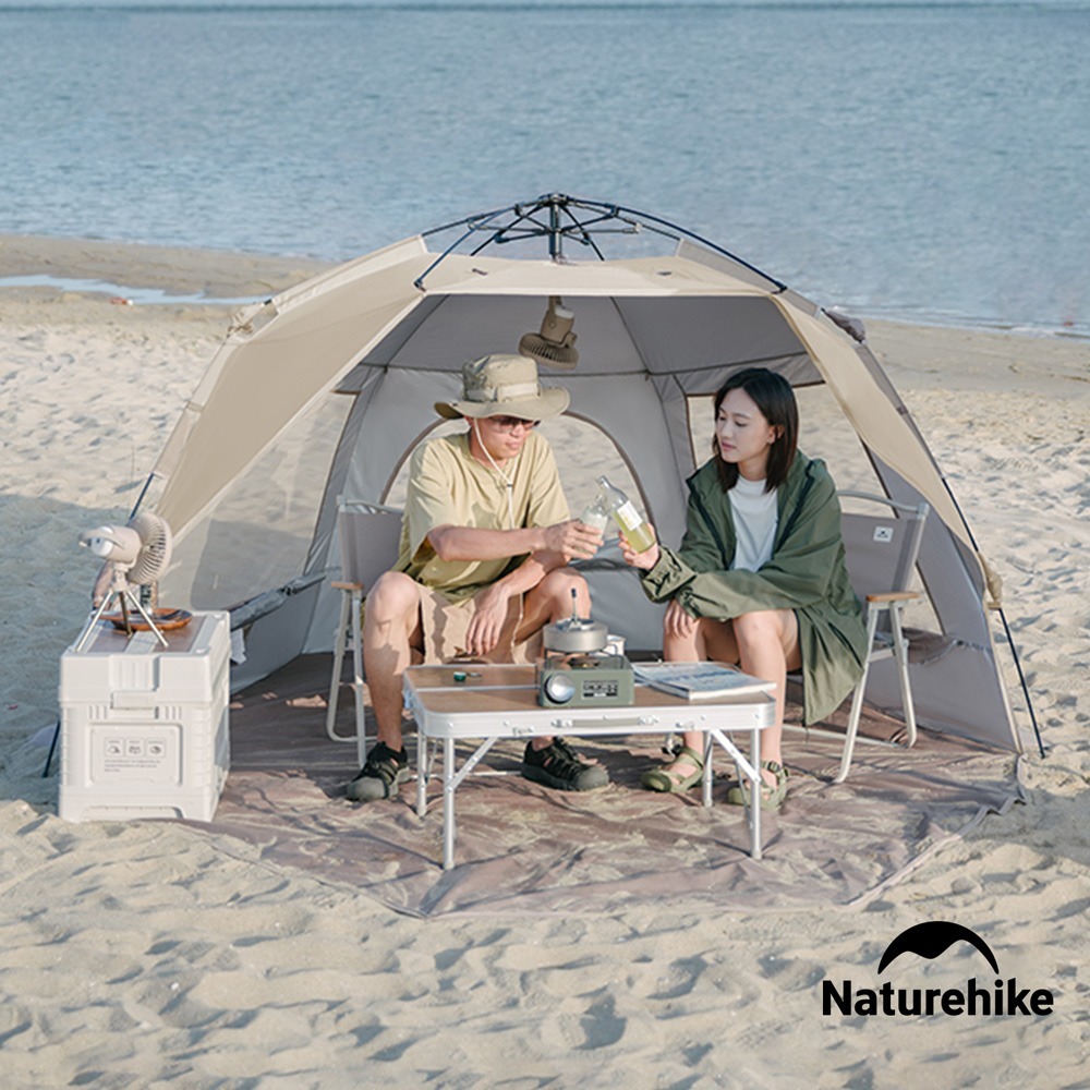 【Naturehike】 速開銀膠自動沙灘野餐帳篷3-4人 ZP023 | 台灣總代理公司貨-細節圖4