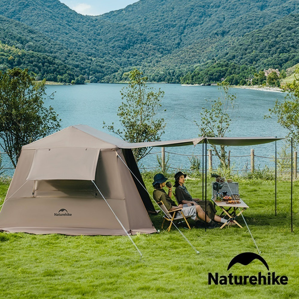 【Naturehike】Village6.0 鈦黑膠一室一廳屋脊自動帳篷3-4人 ZP021 ｜台灣總代理公司貨-細節圖2