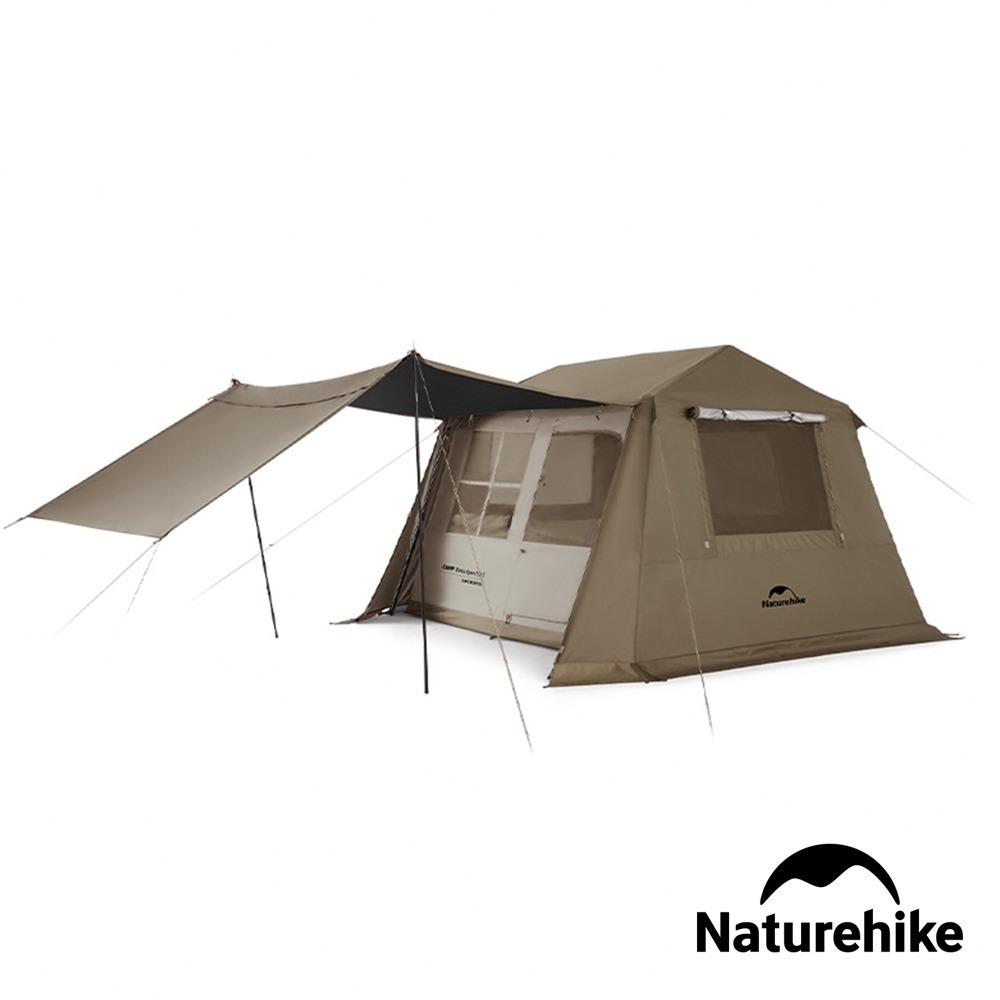 【Naturehike】Village6.0 鈦黑膠一室一廳屋脊自動帳篷3-4人 ZP021 ｜台灣總代理公司貨-細節圖4
