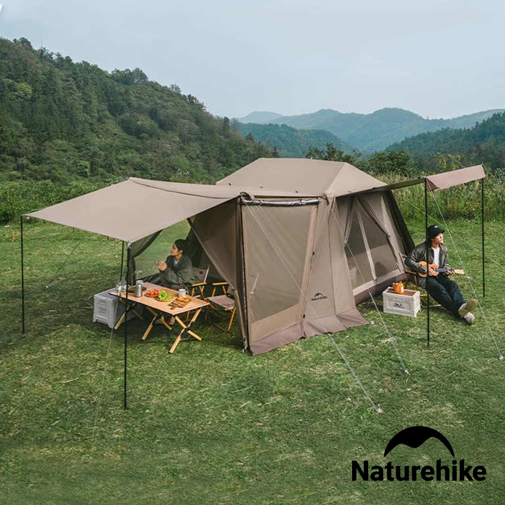 【Naturehike】Village6.0鈦黑膠一室兩廳屋脊自動帳篷3-4人 旗艦款 ZP021 ｜台灣總代理公司貨-細節圖2