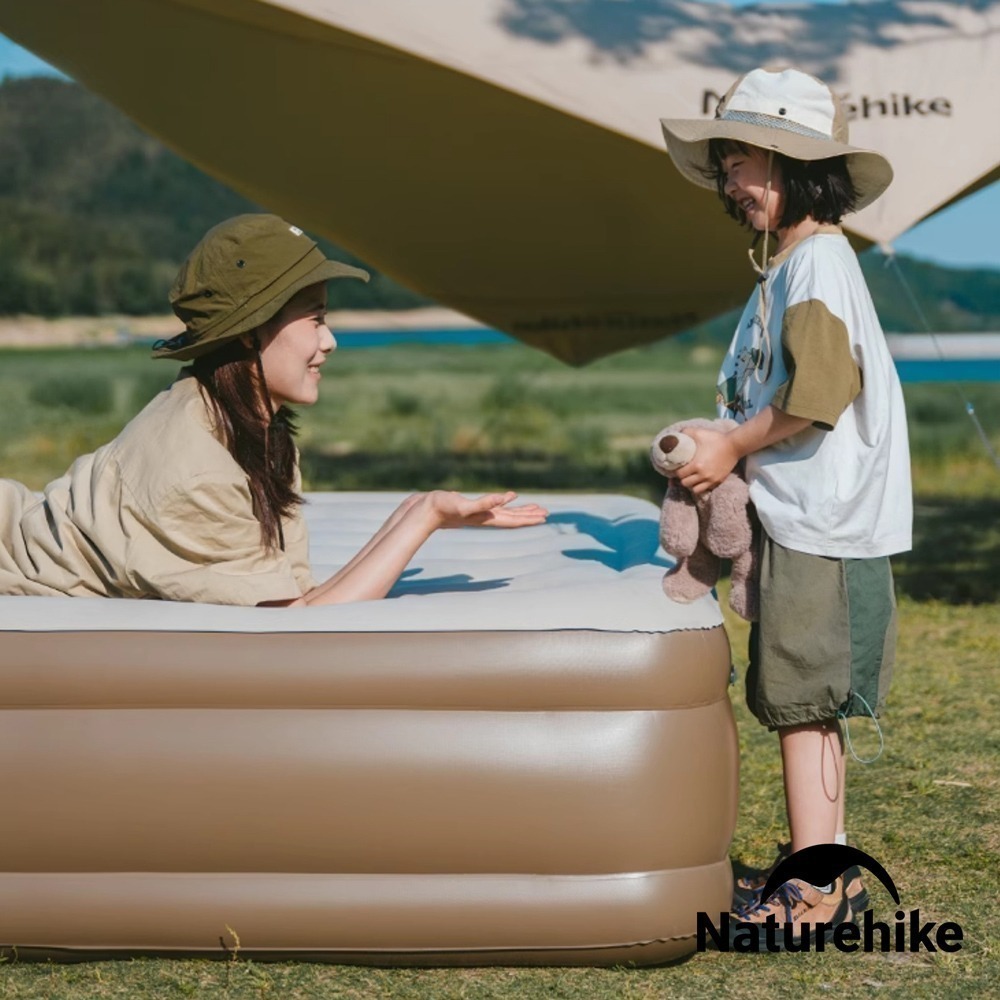 【Naturehike】辰景植絨加高充氣床墊38/45cm 內置打氣機 WS013 ｜台灣總代理公司貨-細節圖3
