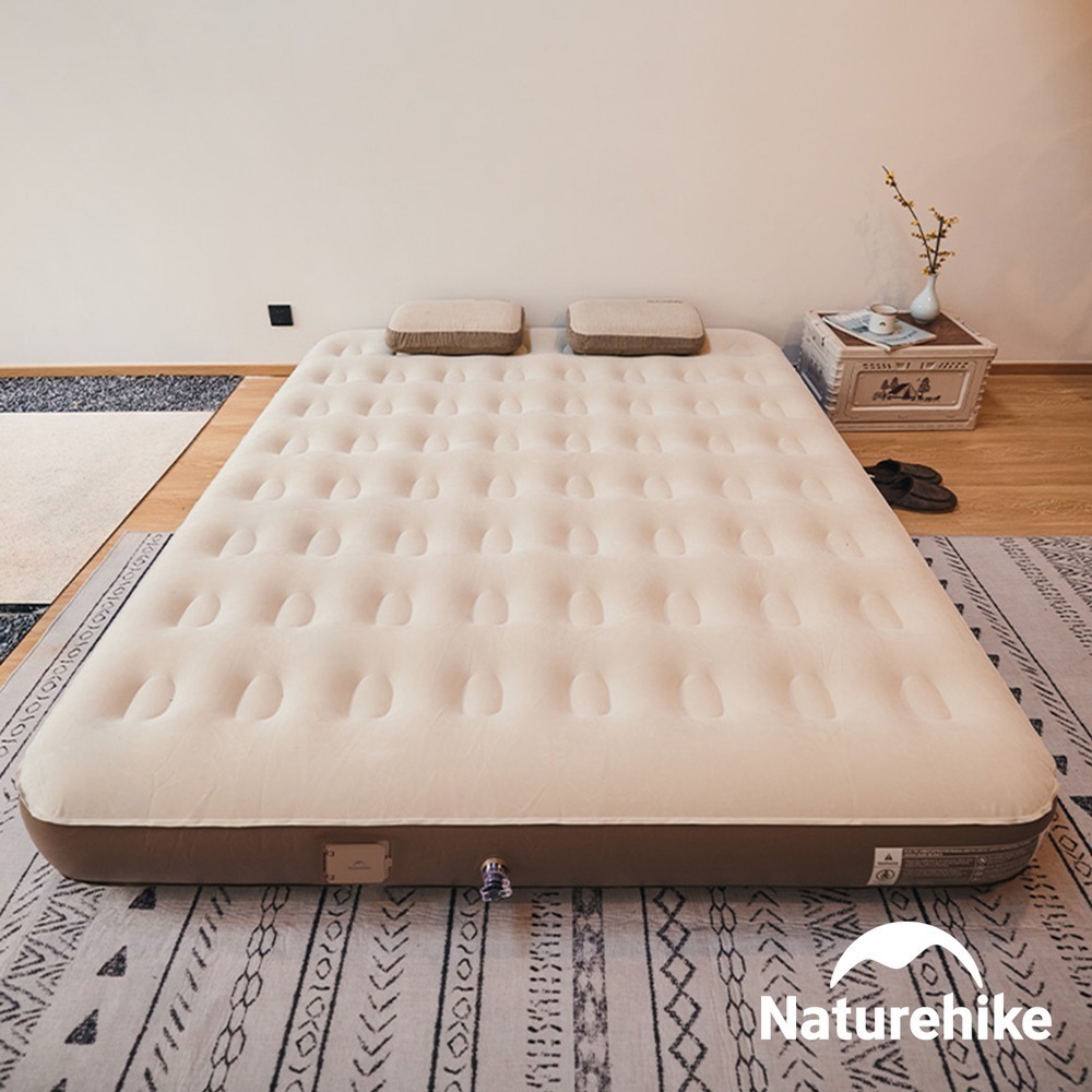 【Naturehike】辰景植絨充氣床墊25cm 內置打氣機 WS013｜台灣總代理公司貨-細節圖3
