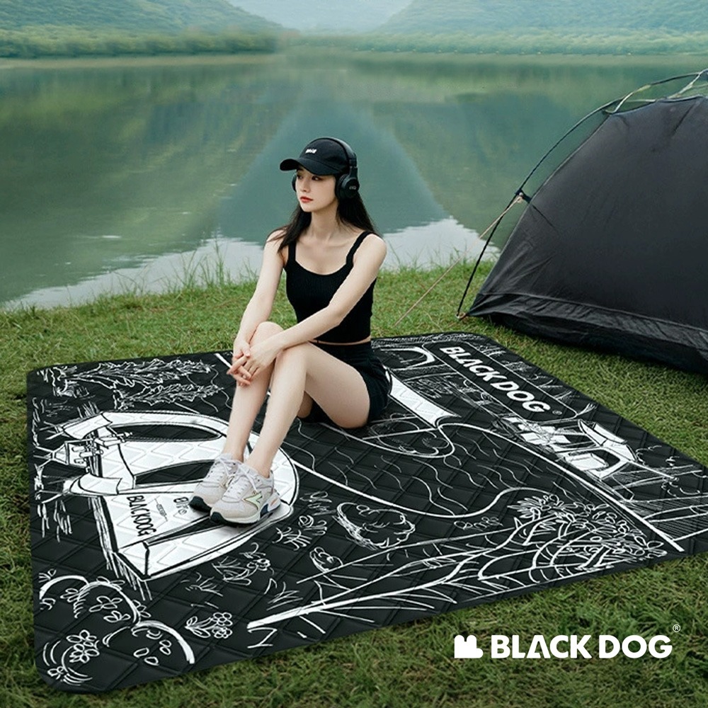 【Blackdog】無縫防潑水加厚野餐墊 200x200cm WS011 ｜台灣公司貨-細節圖4