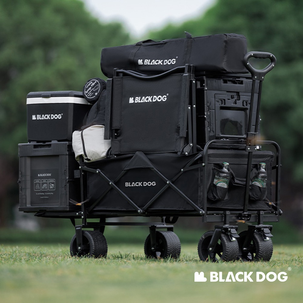 【Blackdog】漫遊2.0折疊寬輪手推車 後開拖斗款 JJ047 | 台灣公司貨-細節圖2