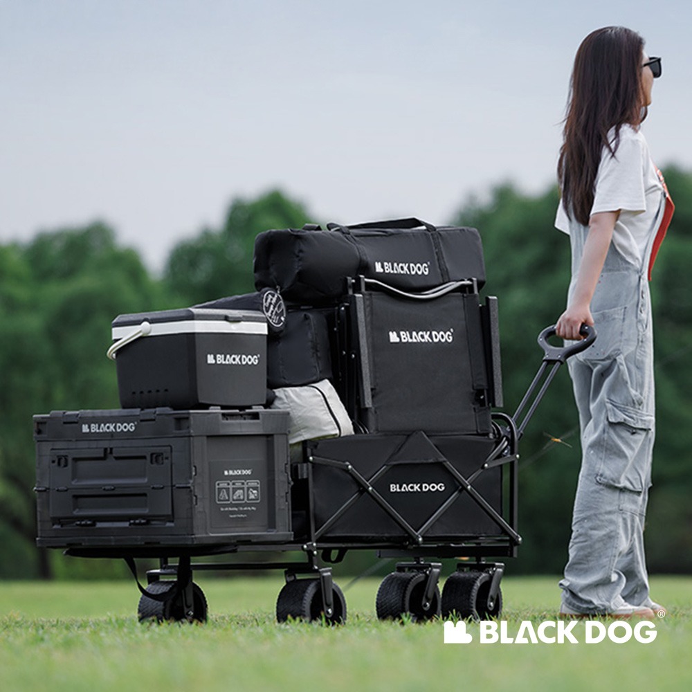 【Blackdog】漫遊2.0折疊寬輪手推車 後開拖斗款 JJ047 | 台灣公司貨-細節圖3