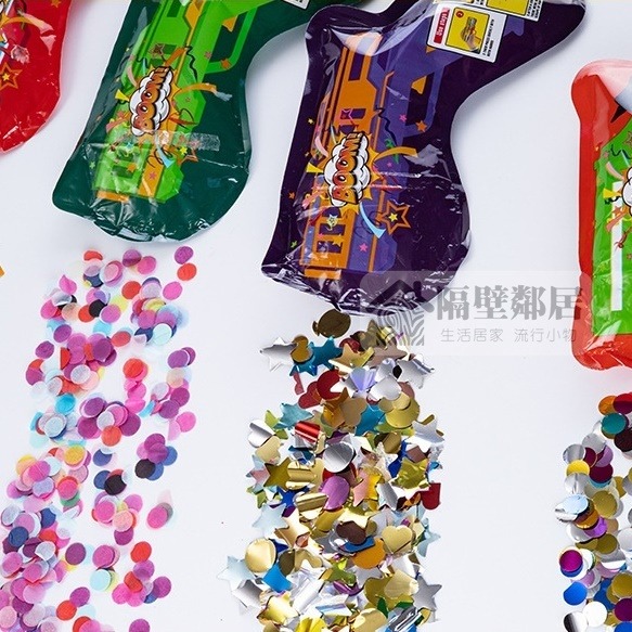 【現貨】派對禮花手槍 充氣款 手持禮炮槍 畢業 節慶氛圍 生日派對 求婚婚禮 玩具 造型拉炮 彩花 道具 驚喜 聖誕新年-細節圖4