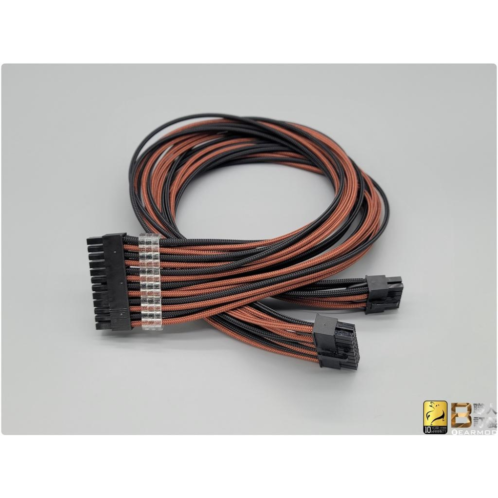 【小熊♫MOD】模組線配色展示 x 《漆黑、咖啡》配色  .海韻 模組線.海盜船 模組線.振華 模組線 .聯力 延長線-細節圖2