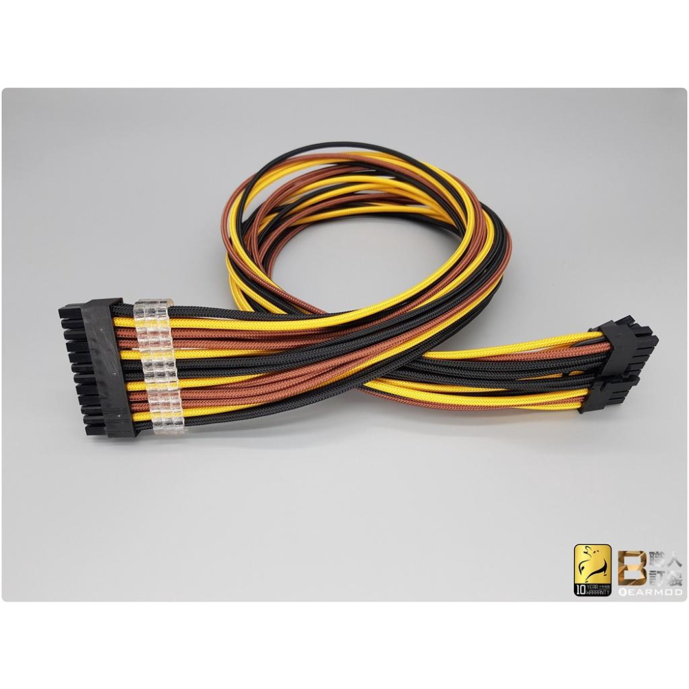 【小熊♫MOD】模組線配色展示 x 《漆黑、土黃、咖啡》配色  .海韻 模組線.海盜船 模組線.振華模組線 .聯力延長-細節圖2