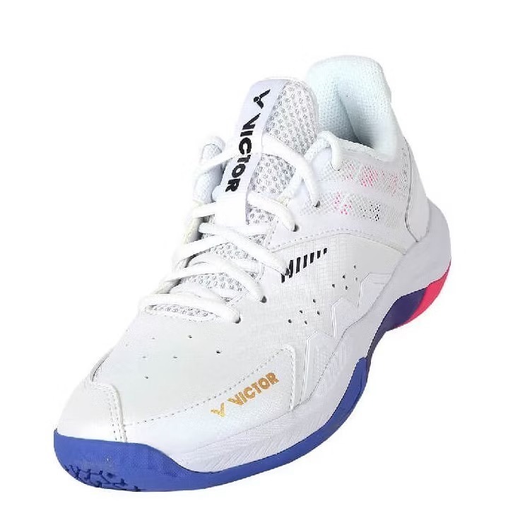 零碼特價26~27.5 (羽球世家）勝利 羽球鞋 P-8500TD AJ 白紫 全面寬楦 專業羽球鞋 高顏值 超好看-細節圖5