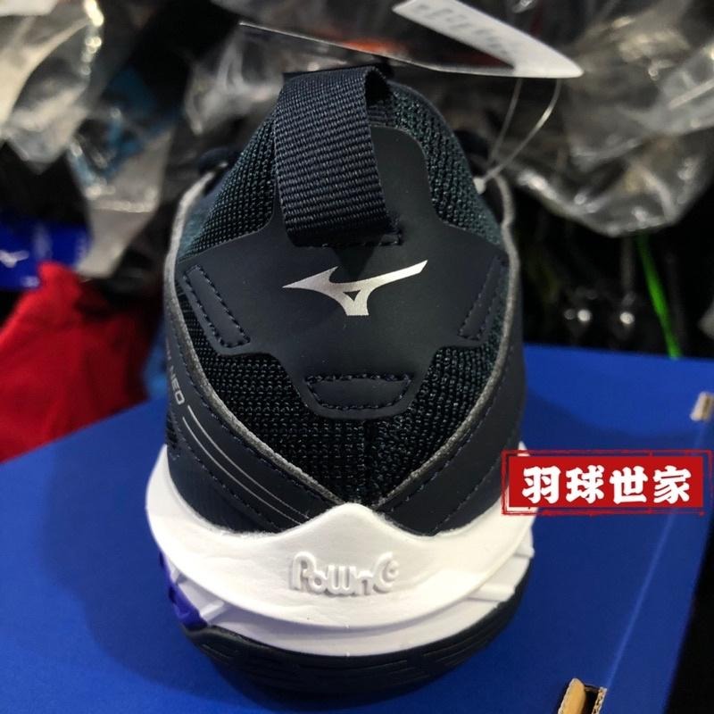 收回24.5球鞋 (羽球世家）Mizuno 美津濃 羽球鞋 Wave claw Neo 藍紫 選手鞋襪套款 3E楦頭-細節圖4
