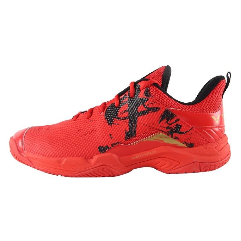 23.5 29.5（羽球世家）勝利 logo 紅金 羽球鞋 A660 書法潑墨 VICTOR 霸氣宣言 全面穩定-細節圖5