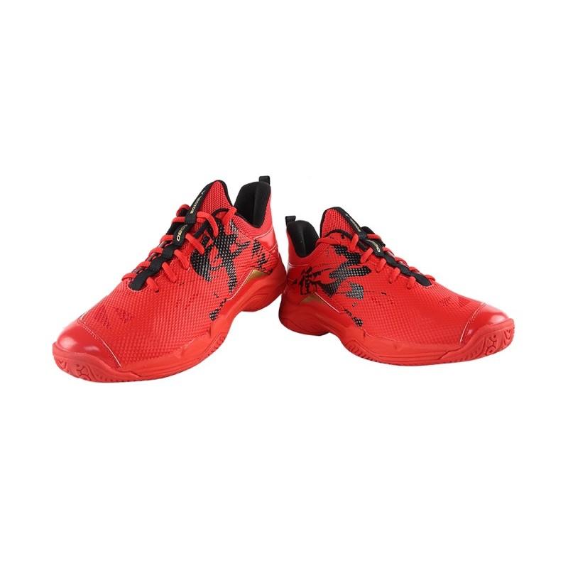 23.5 29.5（羽球世家）勝利 logo 紅金 羽球鞋 A660 書法潑墨 VICTOR 霸氣宣言 全面穩定-細節圖8