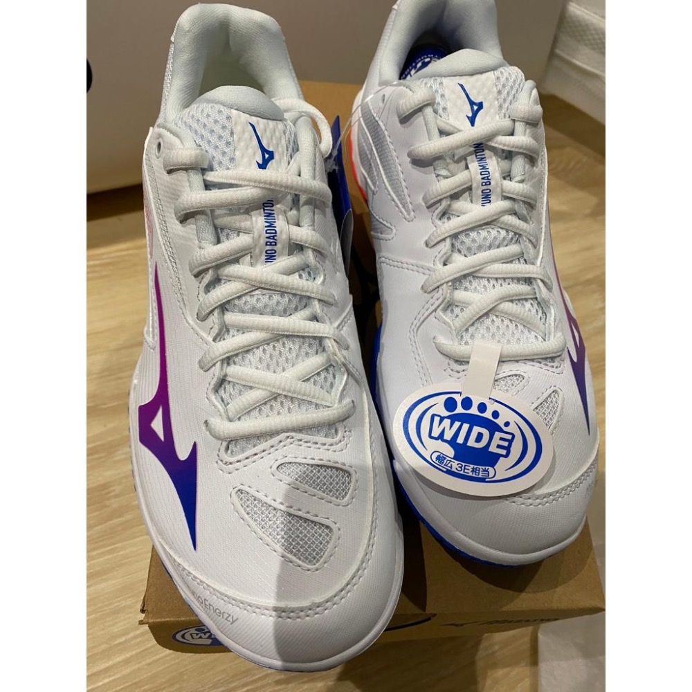 25 26 羽球世家）Mizuno 美津濃 羽球鞋 Wave claw 2代 71GA211013 白帥 3E楦頭-細節圖3