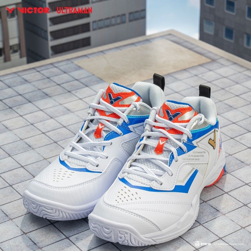 限量款!! 鹹蛋超人（羽球世家）勝利 P-UTM A 亮白 羽球鞋 奧特曼 聯名款 超人力霸王 羽球鞋 VICTOR-細節圖2