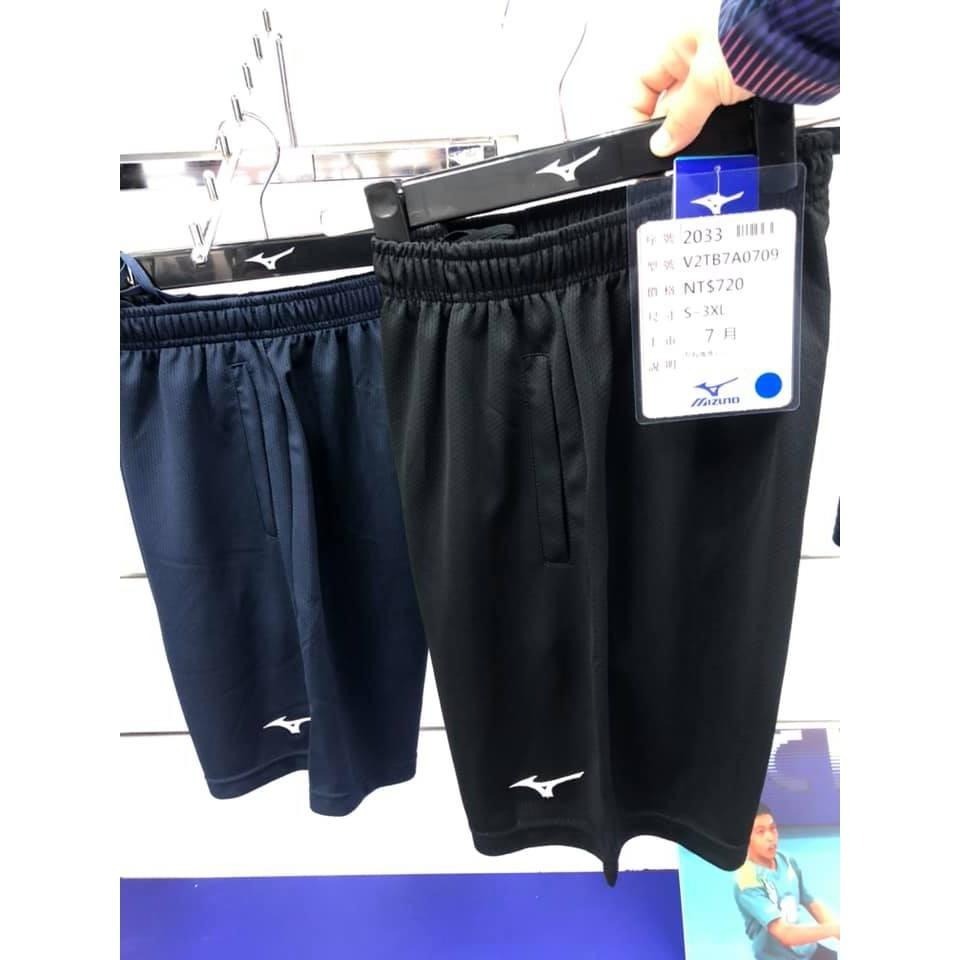 （羽球世家）美津濃Mizuno 羽球褲 運動褲 中長及膝褲 網狀透氣 V2TB2A1709 排球褲 長版 黑色針織短褲-細節圖2