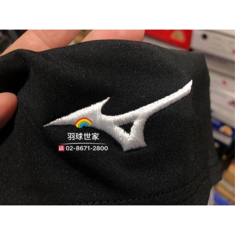 (羽球世家) 田徑束褲 現貨 MIZUNO 美津濃 羽球緊身褲 三分束褲 黑 丈青 吸汗透氣 慢跑褲 防磨 籃球緊身褲-細節圖2