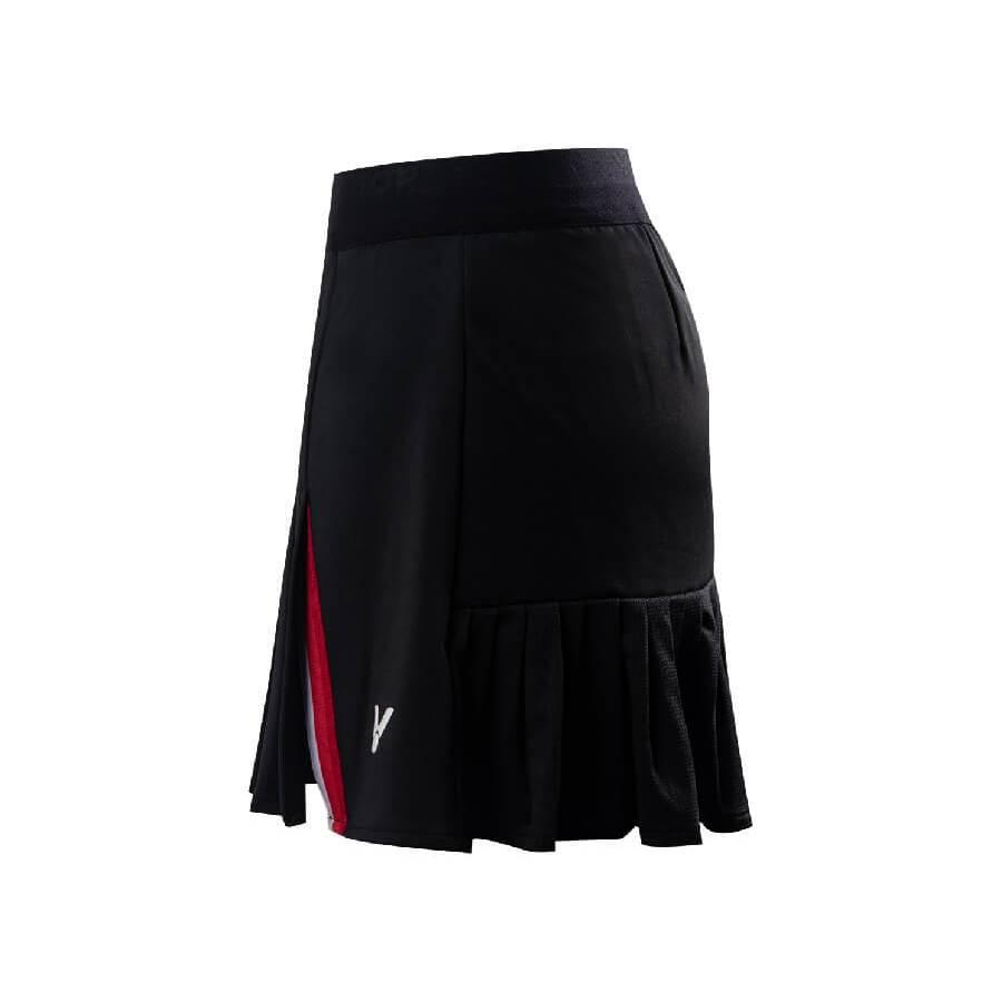 （羽球世家）勝利 羽球裙 K-41300 黑C/白A 運動褲裙  VICTOR 針織運動短裙 (女款)-細節圖2