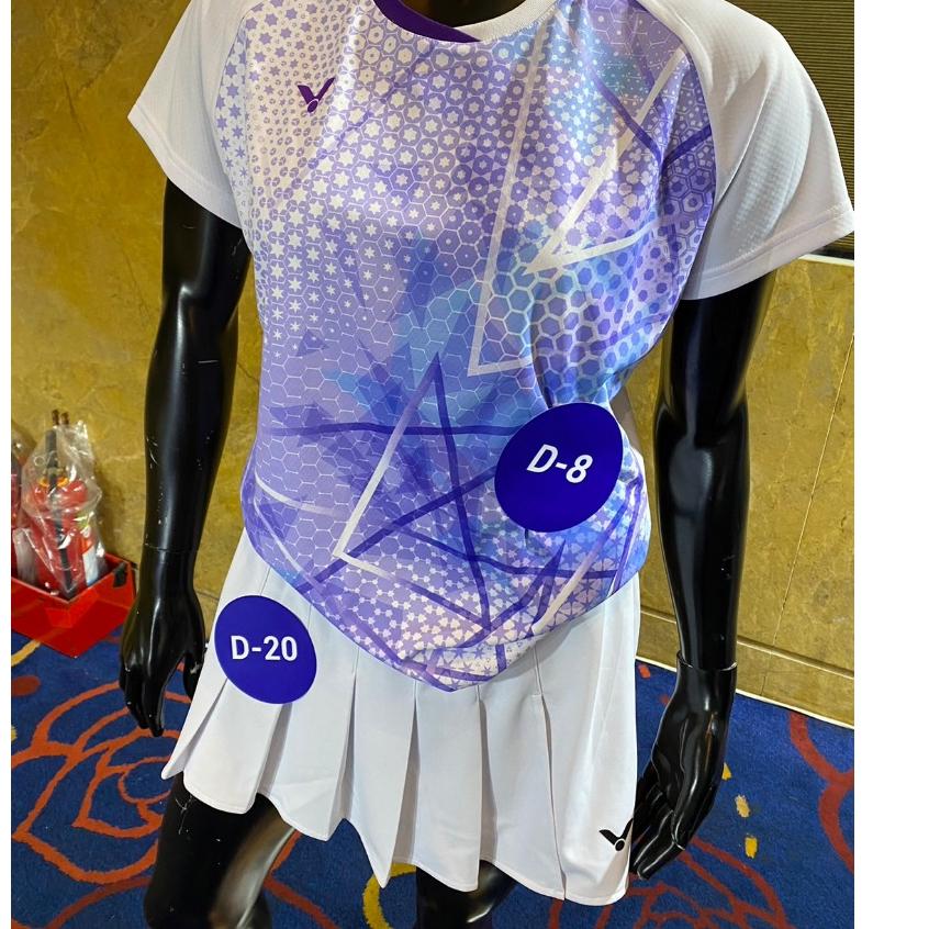 （羽球世家）勝利 羽球裙 K-41300 黑C/白A 運動褲裙  VICTOR 針織運動短裙 (女款)-細節圖4