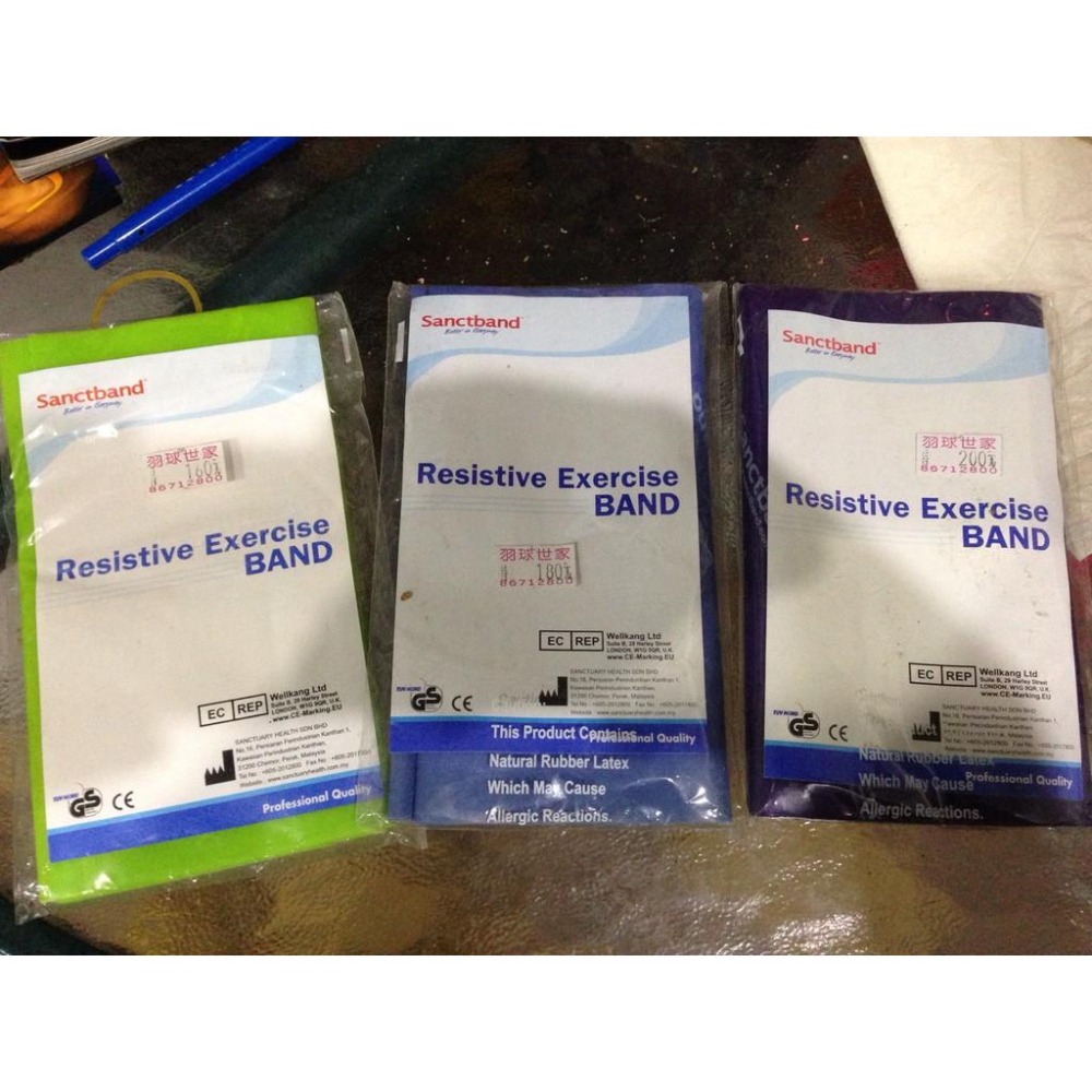 ◇ 羽球世家◇【訓練拉力帶】 科正推薦 Sanctband 專業型彈力帶《多種拉力強度，可自行挑選》ACC102 最便宜-細節圖5