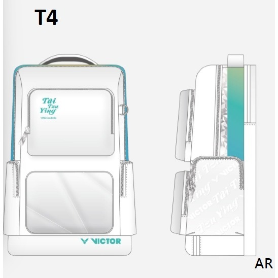 現貨 (羽球世家）勝利 戴資穎裝備 羽球背包 BR5033 白綠 長型後背包 BR-5833 TTY AR-細節圖5