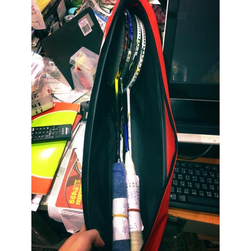 (羽球世家) 勝利Victor 羽球拍袋 專用 三支裝拍袋  黑綠 3隻裝袋 羽球袋-細節圖2