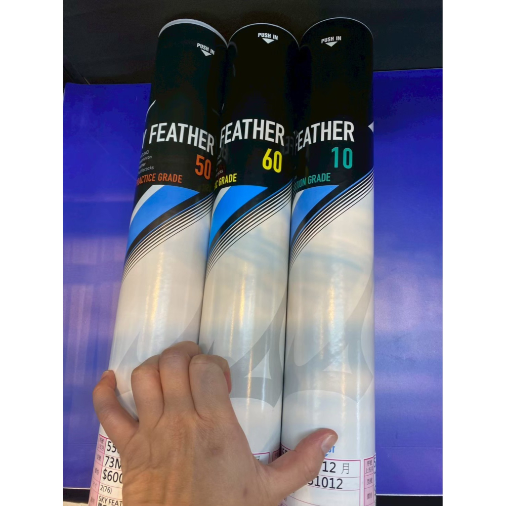 新球上市 羽球世家 美津濃 SKY FEATHER 60 練習級羽球 (鴨毛)-細節圖2