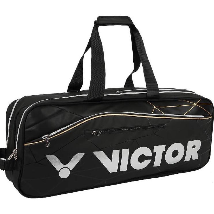 免運 (羽球世家) 勝利 BR-9611 黑色 王子維 指定款 12支裝拍袋 矩形包 VICTOR羽網專用方形包-細節圖2