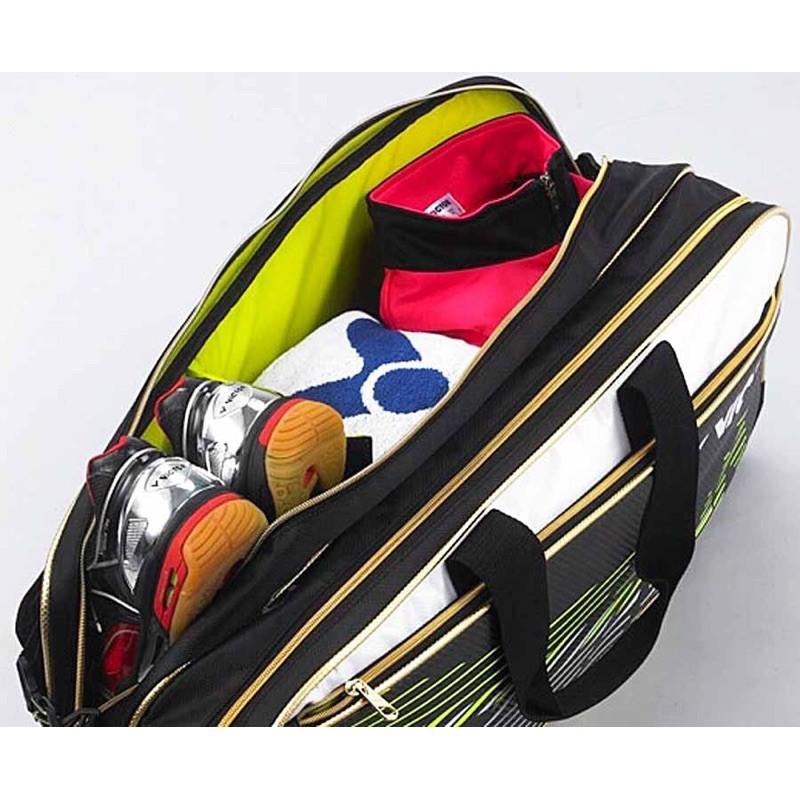 免運 (羽球世家) 勝利 BR-9611 黑色 王子維 指定款 12支裝拍袋 矩形包 VICTOR羽網專用方形包-細節圖5