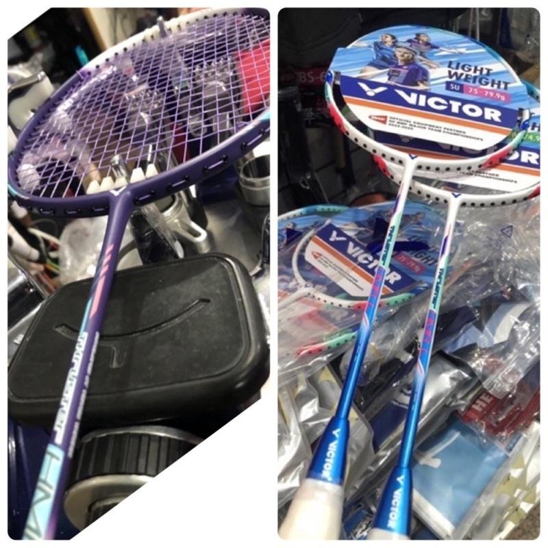 (羽球世家）勝利極輕 6U羽球拍 突擊TK-HMR L 輕如鴻毛 Victor 超輕球拍 含穿線 HMR L-細節圖3