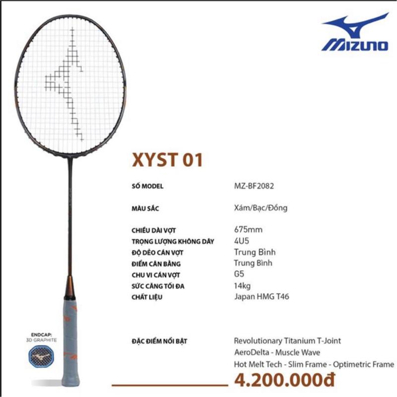 （羽球世家） 美津濃 重頭硬桿 Mizuno 羽球拍 XYST 01 鈦絲中桿 提升操控性與集中攻擊力量 台灣製-細節圖4