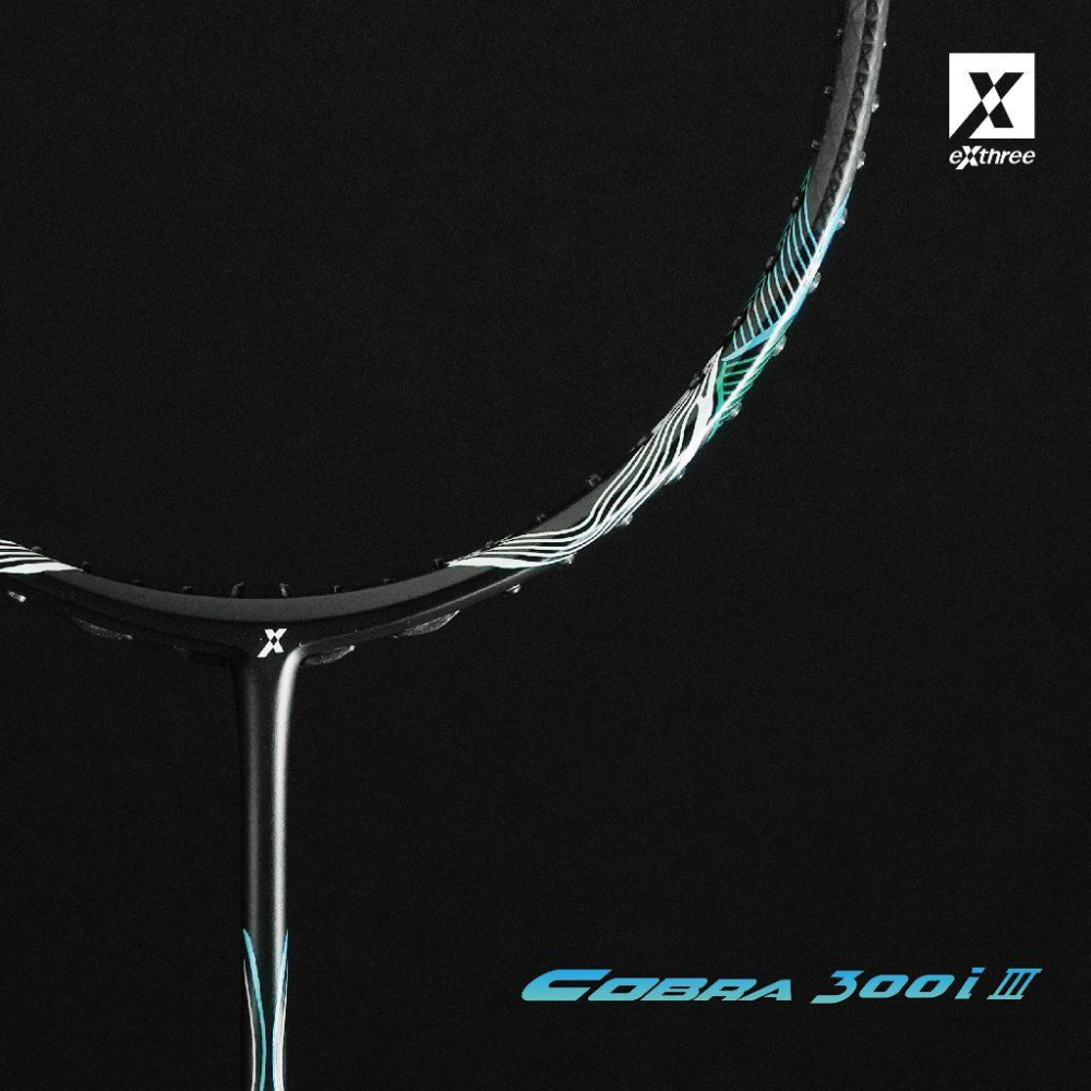 現貨【羽球世家】Exthree 超力 眼鏡蛇 Cobra-300i III(眼鏡蛇3代) 羽球拍 破風框攻擊拍-細節圖2