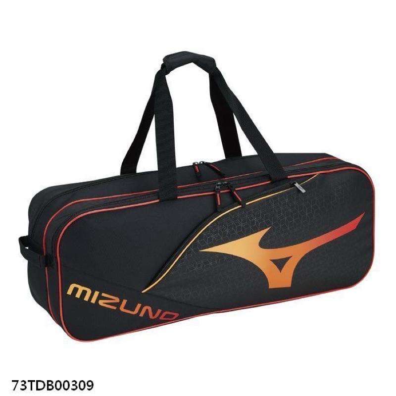 ◇ 羽球世家◇【拍袋】Mizuno美津濃 羽球矩形拍包 鋼琴包 (6支入裝) 光澤黑 日本-細節圖2